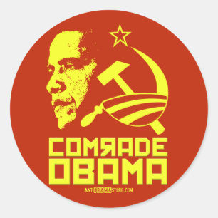 Adesivo Redondo Comrade Obama