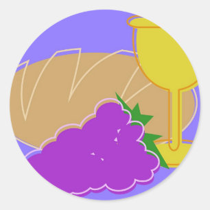 Adesivo Redondo Comunhão santamente