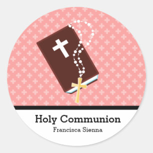 Adesivo Redondo Comunhão santamente