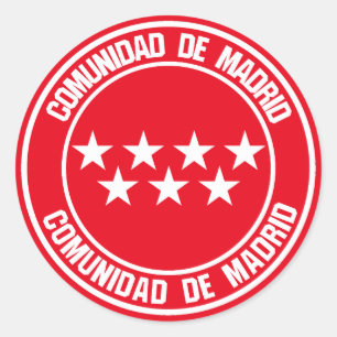 Adesivo Redondo Comunidad de Madrid Round Emblem