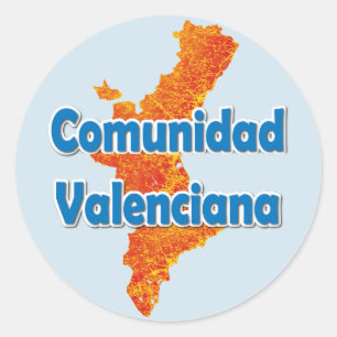 Adesivo Redondo Comunidade Valenciana