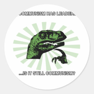 Adesivo Redondo Comunismo de Philosoraptor