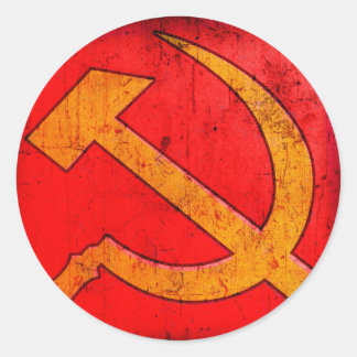 Adesivo Redondo Comunismo USSR Hammer e Sickle Sticker