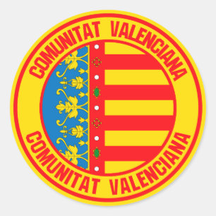 Adesivo Redondo Comunitat Valenciana Round Emblem