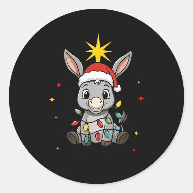 Adesivo Redondo Con Mi Burrito Sabanero Mexican Tuki Tuki Latino X (Frente)