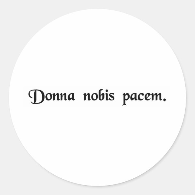 Adesivo Redondo Conceda-nos paz. (Frente)