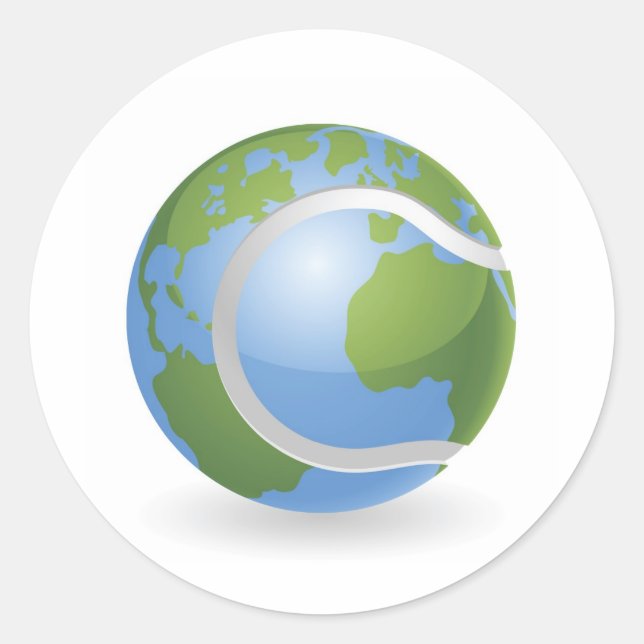 Adesivo Redondo Conceito mundial de tênis (Frente)