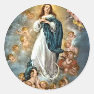 Adesivo Redondo Concepção imaculada de Mary
