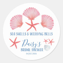 Conchas marinhas elegantes & sinos de casamento Ch