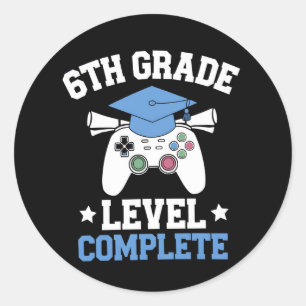 Adesivo Redondo Conclusão do 6º Ano Nível Completo Jogador Graduaç