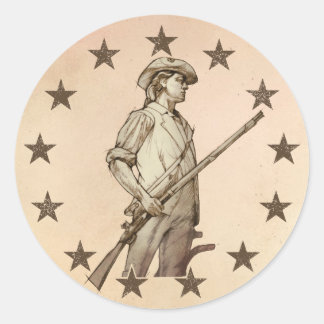 Adesivo Redondo Concord Minuteman