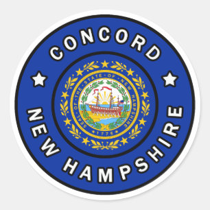 Adesivo Redondo Concórdia New Hampshire