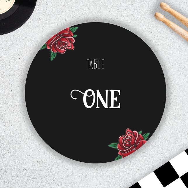 Adesivo Redondo Concurso Escolar para a Velha Tatuagem Branca e Ne (Black and White Tattoo Old School Invitation Classic Round Sticker)