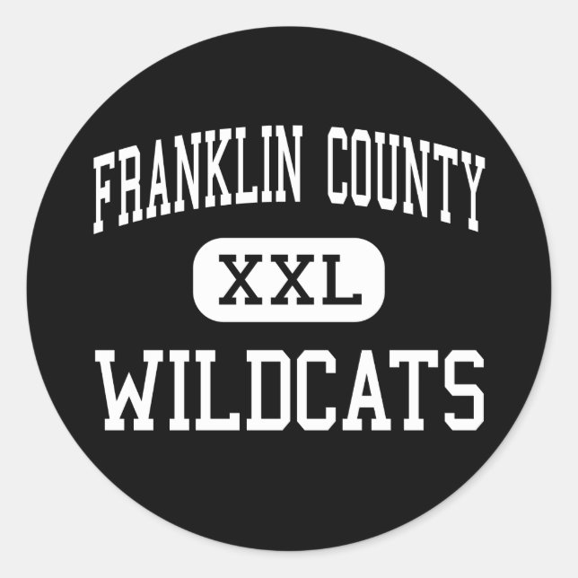 Adesivo Redondo Condado de Franklin - Wildcats - High - Brookville (Frente)