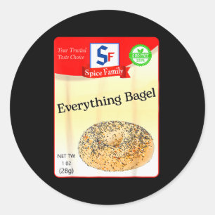 Adesivo Redondo Condimento de Bagel Tudo Festa Sce Grupo Custo