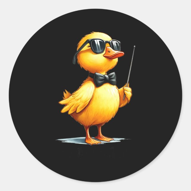 Adesivo Redondo Conductor, Funny Duck Quote  (Frente)