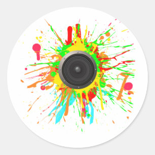 Adesivo Redondo Cone do auto-falante