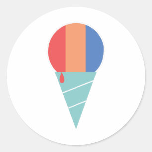 Adesivo Redondo Cone listrado de Sno