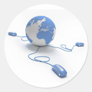 Adesivo Redondo Conexão mundial