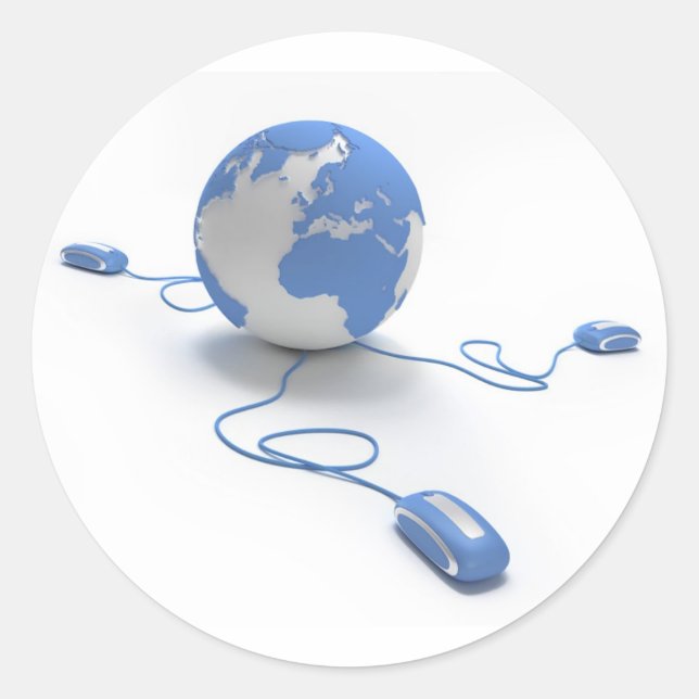 Adesivo Redondo Conexão mundial (Frente)