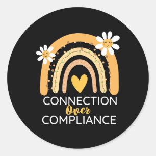 Adesivo Redondo Conexão no Mês de Sensibilização em relação ao Sup