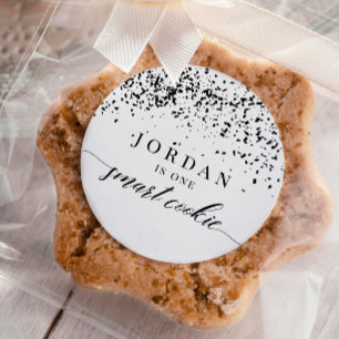 Adesivo Redondo Confete Um Biscoito Inteligente Favor de Festa de 