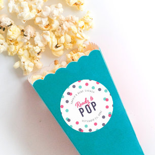 Adesivo Redondo Confetes cor-de-rosa da cerceta do índigo prontos