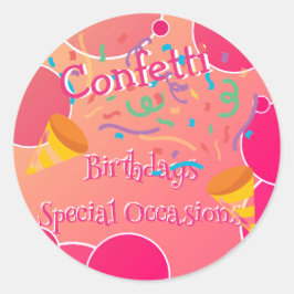 Adesivo Redondo Confetti Birthdays & Special Occastion Sticker