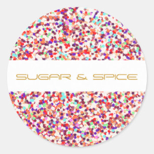 Adesivo Redondo Confetti Candy Colorido e Sweets Sticker