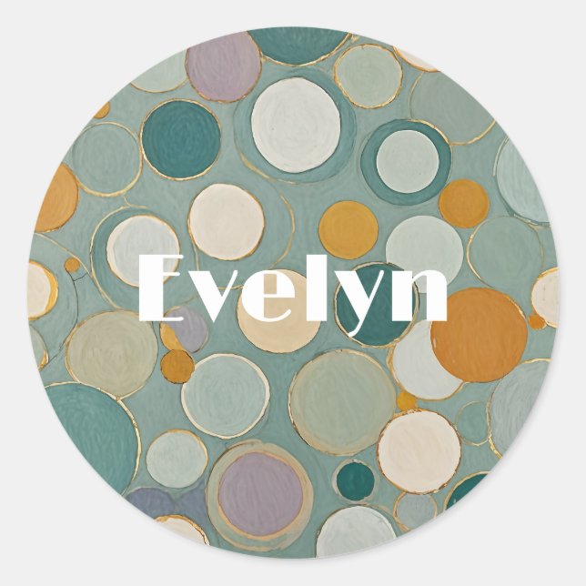 Adesivo Redondo Confetti Currents (Frente)