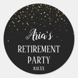 Adesivo Redondo Confetti Dourado sobre selos de envelopes de apose