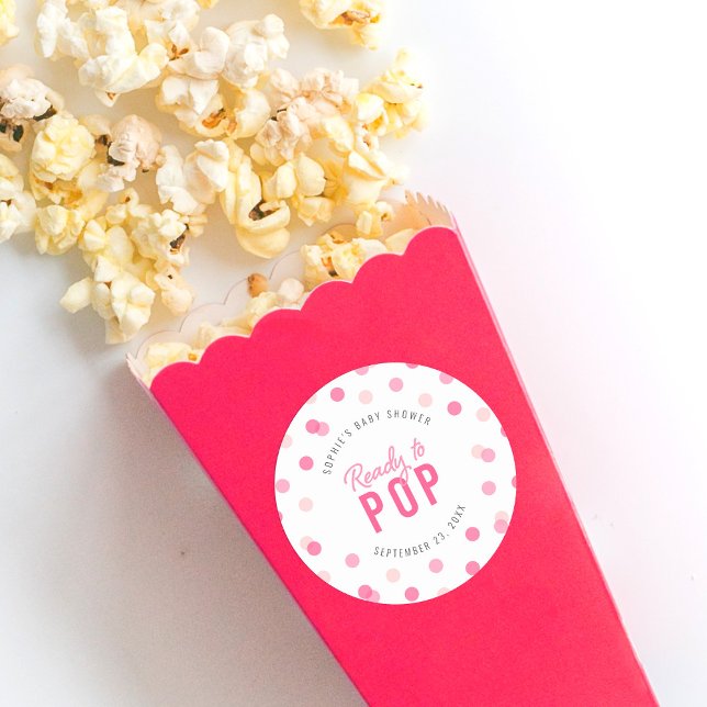 Adesivo Redondo Confetti rosa pronto para Pop (Criador carregado)