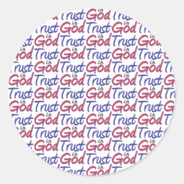 Adesivo Redondo Confiança em Deus