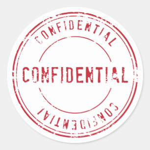 Adesivo Redondo Confidencial