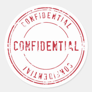 Adesivo Redondo Confidencial
