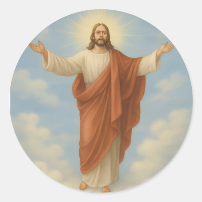 Adesivo Redondo Confie em Jesus (Frente)