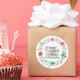 Adesivo Redondo Confie no Senhor com todo seu coração