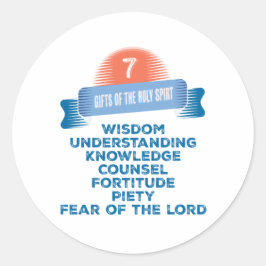 Adesivo Redondo Confirmação 7 Presentes do Espírito Santo