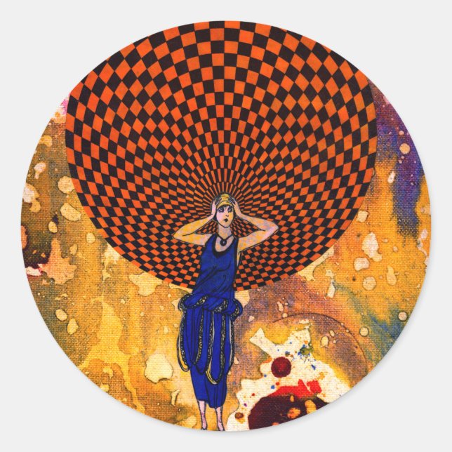 Adesivo Redondo Confusão de Michael Moffa (Frente)