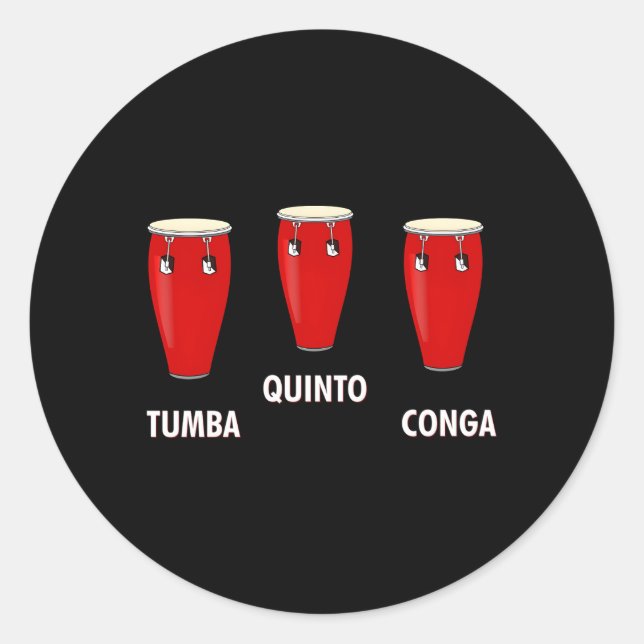 Adesivo Redondo Conga Quinto Tumba (Frente)