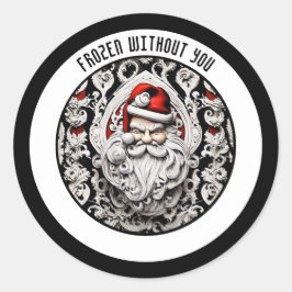 Adesivo Redondo "Congelado Sem Você" Vinheta WHIMSIGOTH HOLIDAY