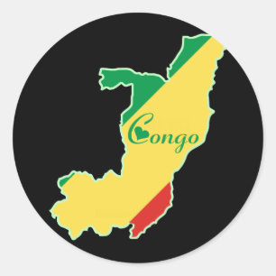 Adesivo Redondo Congo-Brazzaville legal