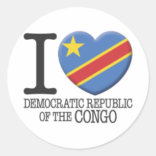 Adesivo Redondo Congo, República Democrática do