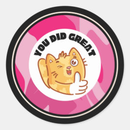 Adesivo Redondo congratulations on a job well done stickers