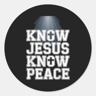 Adesivo Redondo Conheça Jesus Conheça a Paz Design de Gráfico Cris