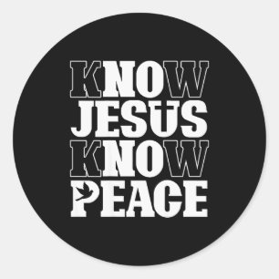 Adesivo Redondo Conheça Jesus Conheça Paz Religião Deus Igreja Cri