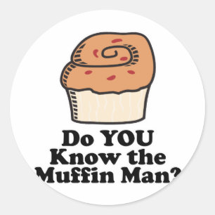 Adesivo Redondo conheça o homem do muffin