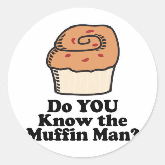 Adesivo Redondo conheça o homem do muffin