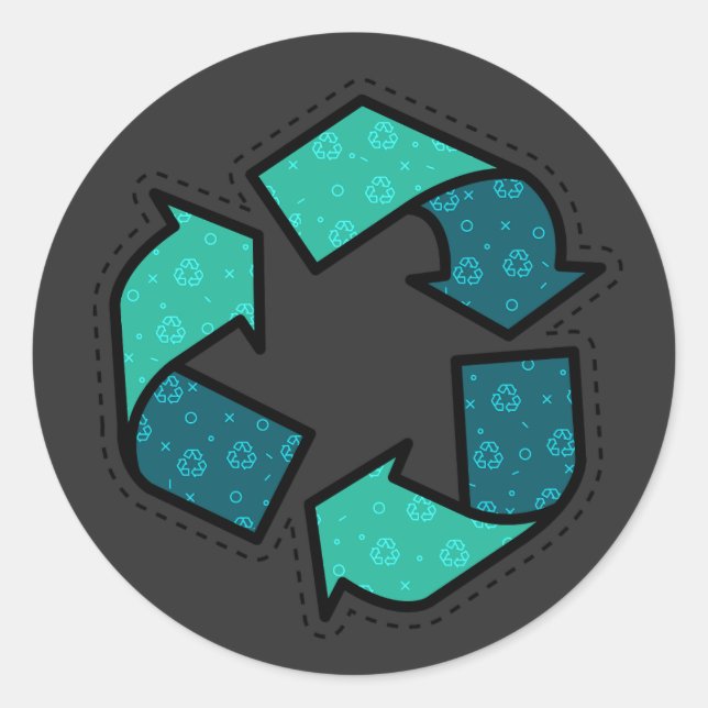 Adesivo Redondo Conheça o Reciclagem - Dia da Terra (Frente)