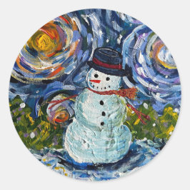 Adesivo Redondo Conjunto de autocolantes de neve